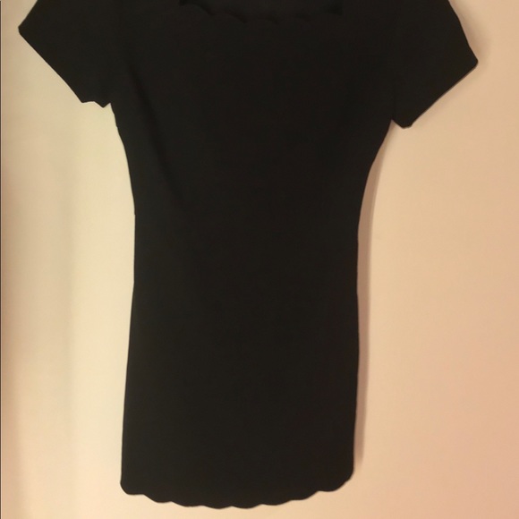 Club Monaco Avaline scalloped black mini dress - Picture 8 of 16
